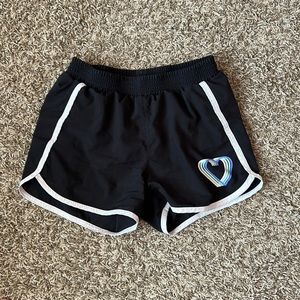 girls black athletic shorts
